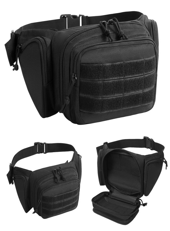 Chardime Tactical Fanny Pack, Military Waist Pack for Men, Black - Image 1